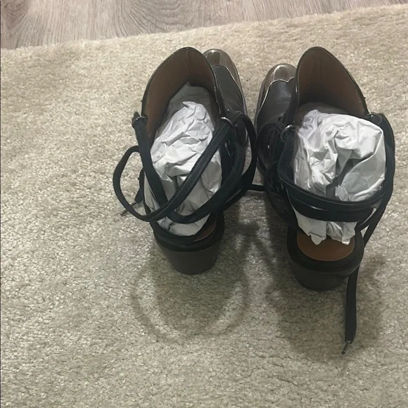 Free People Rory Studded Black and Silver Ankle Boots - Picture 4 of 8